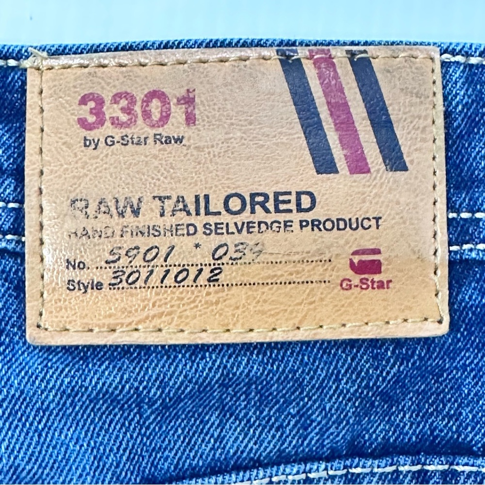 G-Star Raw Tailored Jeans Men’s 30 3301 Cargo Style Hand Finished‎ Selvedge - Picture 5 of 9